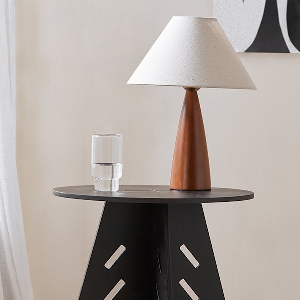 Rootz træsidebord - Sofabord - Tandledsbord - Nem montering - Miljøvenlig - Støjreducerende gulvbeskyttere - H55 x Ø46,5 cm