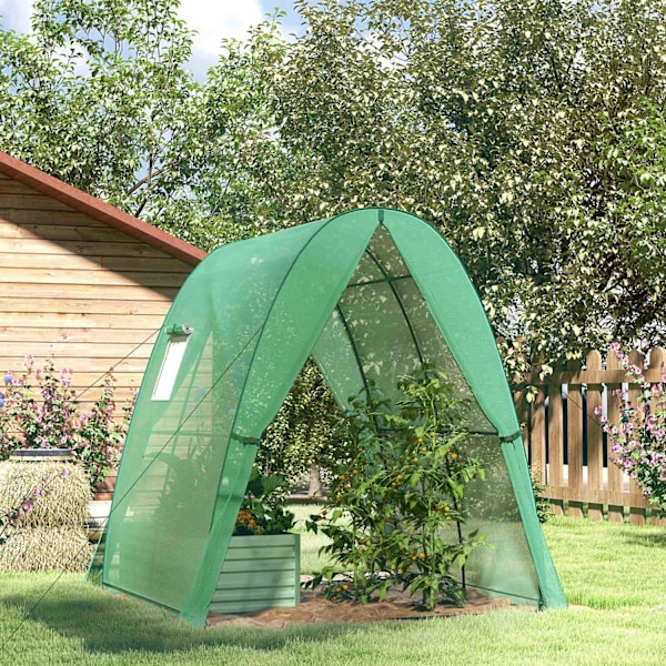 Rootz välvt växthus - folie tomathus - bärbart växtskydd - stabilitet och optimal ventilation - 1,8 x 1,8 x 2 m