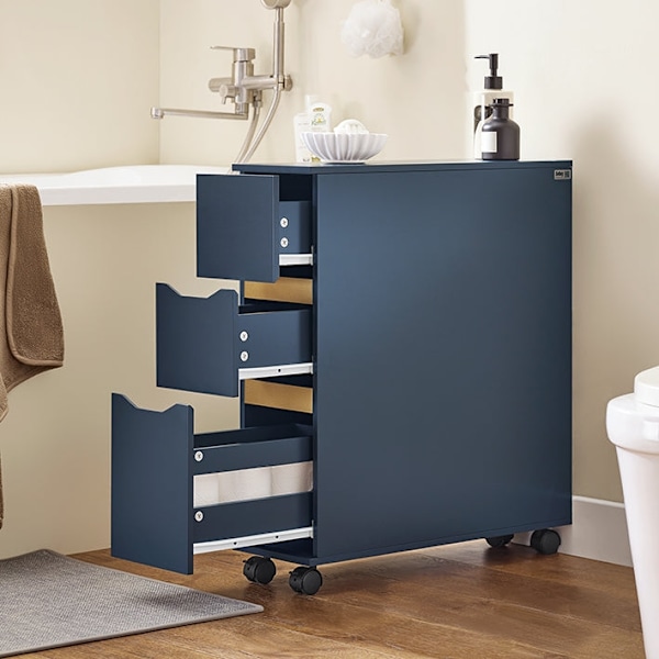Rootz Rolling Neache -hylly - Mobile Storage Cart - Gap -järjestäjä - 14,2 kg: n kuorma - 20x70x60cm - Ihanteellinen tiukkoihin tiloihin ja helppo lii