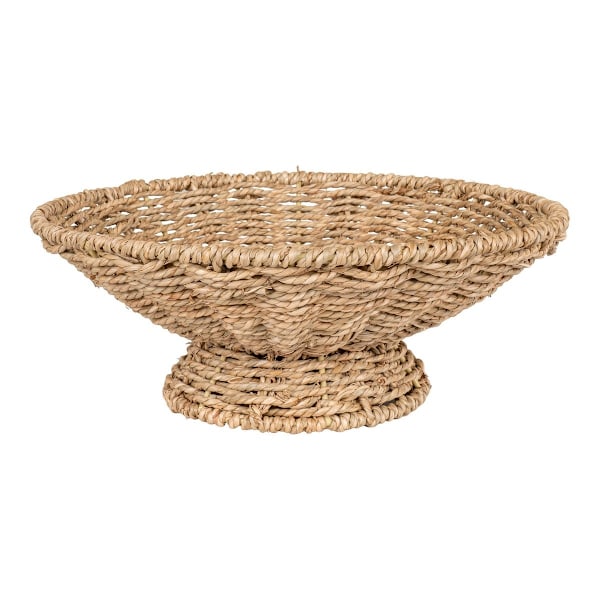 Rootz Pruna Serving Tray - Snacks Tray - Dekorativ bricka - Natural Elegance - Ø30cm x 11cm - Seagrass Woven Design