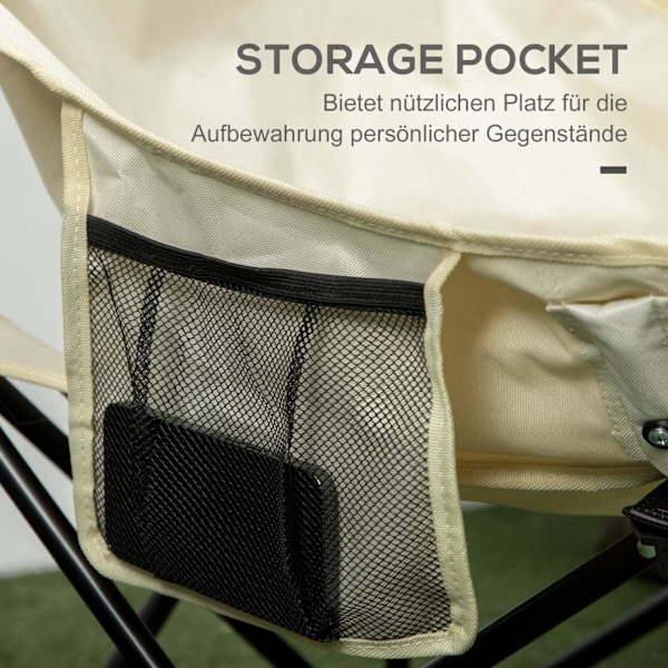 Rootz campingstol - sammenfoldelig sæde - bærbar stol - PVC -coated stof - let transport - 61 cm x 54 cm x 66 cm