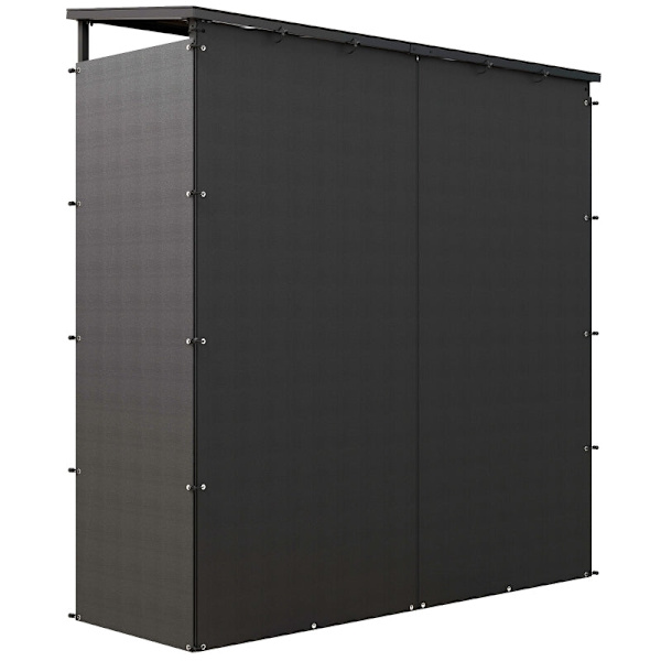 Rootz Vedställ - Vedhållare - Vedförvaring - Stöder 2000 kg - Väderbeständigt lock - 185cm x 62cm x 184cm