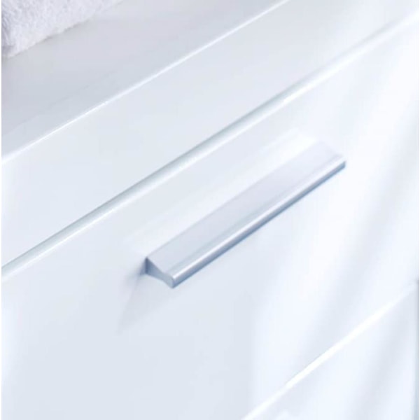 Rootz kylpyhuonekaappi - Pyykinpesukonekaappi - Kiiltävä - 63 x White High gloss