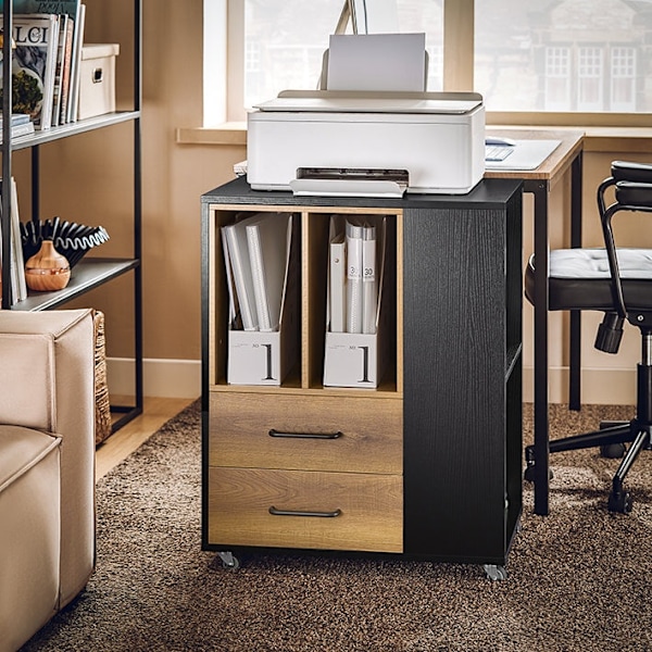 Rootz arkivskåpsvagn med 6 fack - Office Organizer - Dokumentförvaring - MDF & PB Material - 60cm x 75cm x 40cm
