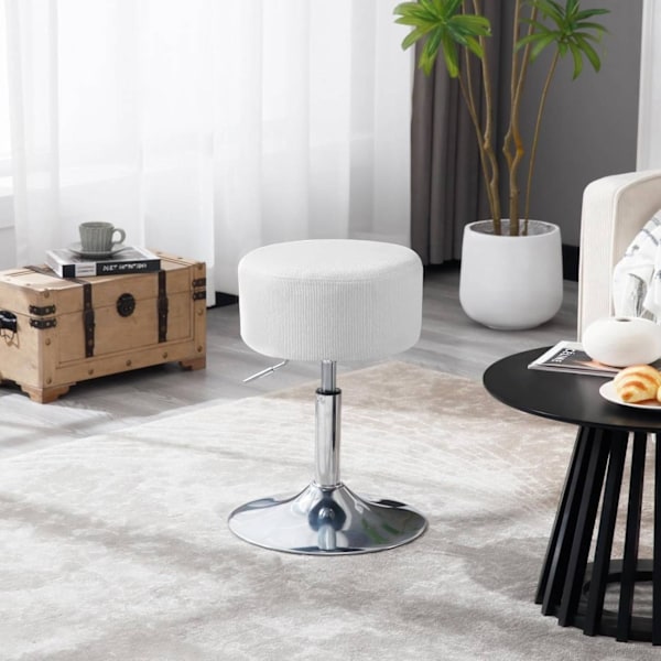 Rootz Corduroy justerbar svängbar pall - Sminkstol - Möbelsittplatser - Andningsbar sits - 33,5 cm x (52-67 cm) x 33,5 cm