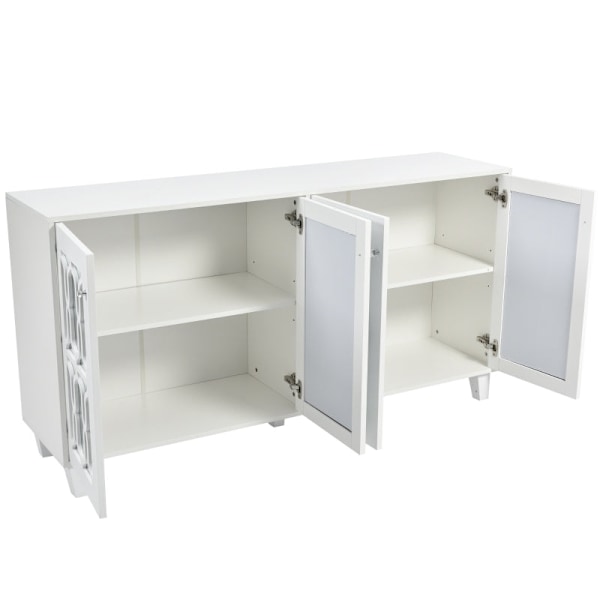 Rootz spejlskænk - Buffetskab - Opbevaringsskab - Elegant design - 160L x 40W x 84H cm