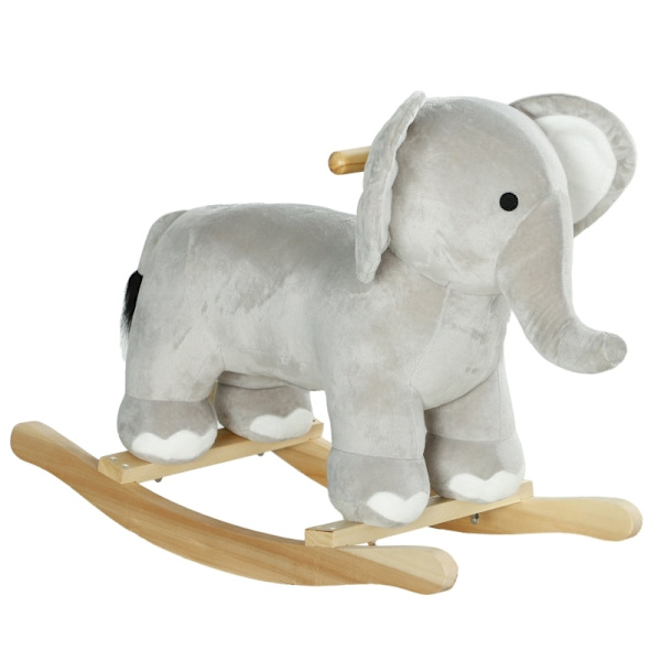 Rootz Elephant gungleksak - Rocker - Ridleksak för barn - Säker design - 64,5L x 31W x 52H cm