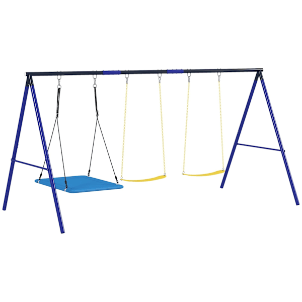Rootz Swicken 3 -Child Swing Set - Outdoor PlaySet - Puutarhan vaihtelut - Kestävä teräsrunko - 365 cm x 180cm x 184 cm