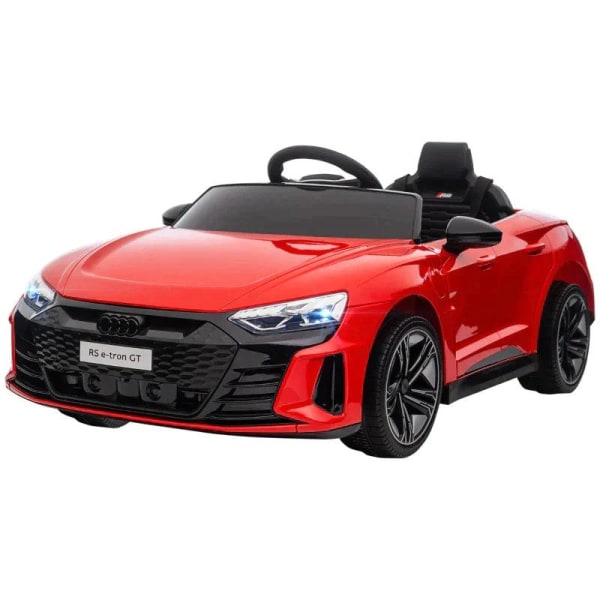 Rootz børnekøretøj - Børnebil - Elbil - Audi Licenseret - Med sikkerhedssele - Fjernbetjening - PP/Metal - Rød/Sort - 103 x 58 x 41 cm