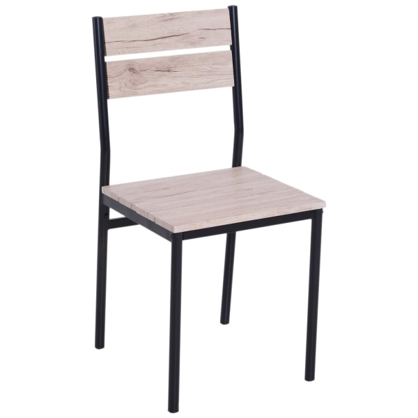 Rootz Spisebordssæt - 3-delt - 1 spisebord - 2 spisebordsstole - MDF - metal - trælook - sort