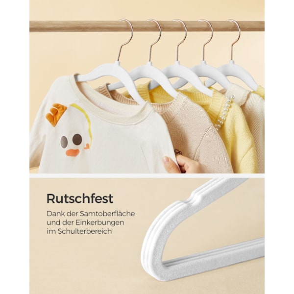 Rootz 30-delade set Barnklädeshängare - Barnhängare - Sammetshängare - ABS-plast - Lättvikts - Utrymmesbesparande - Hållbar - 30 cm x 20,5 cm x 1,4 kg