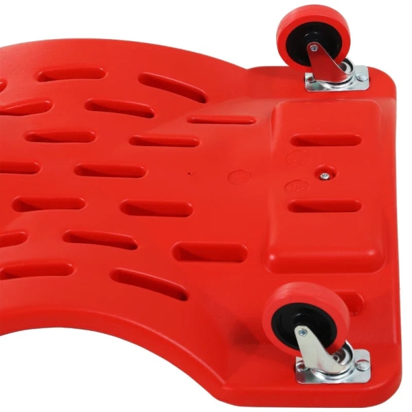 Rootz Assembly Roller Board - Nackstöd - Ergonomisk design - Verktygsbricka - Oljebeständig - Upp till 120 Kg - Robust plast - Röd - 100L x 48W x 12H