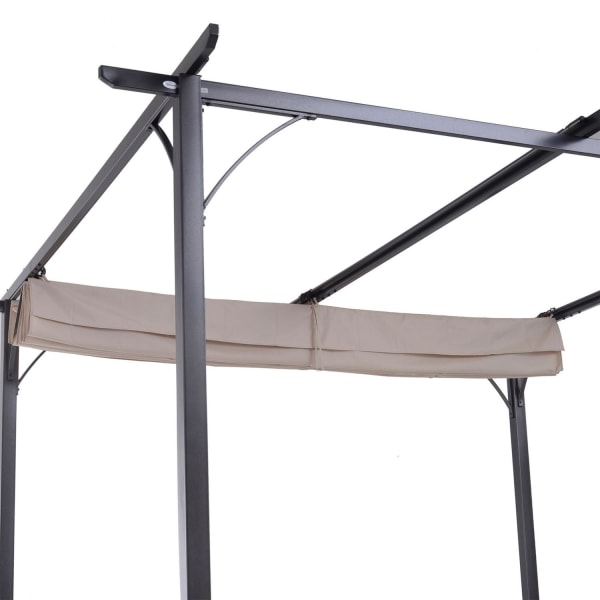 Rootz Convertible Pavilion - musta, beige - metalli, polyesteri - 118,11 cm x 118,11 cm x 90,55 cm