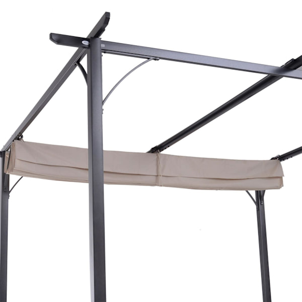 Rootz Convertible Pavilion - Svart, Beige - Metall, Polyester - 118,11 cm x 118,11 cm x 90,55 cm