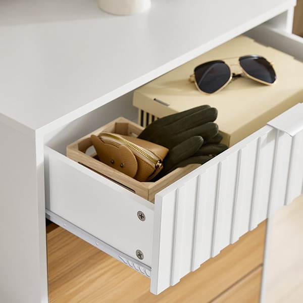 Rootz Shoe Storage -kaappi - kenkäjärjestäjä - jalkineiden hyllyt - MDF- ja metallivakaus - 60x110x35cm