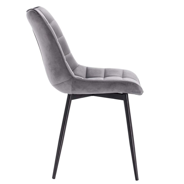 Rootz 2 ruokapöydän tuolin sarja - Velvet-istuintuolit - Metalliset jalkatuolit - Ergonominen muotoilu - Kestävä ja mukava - Lattian suojaus - 46 cm x