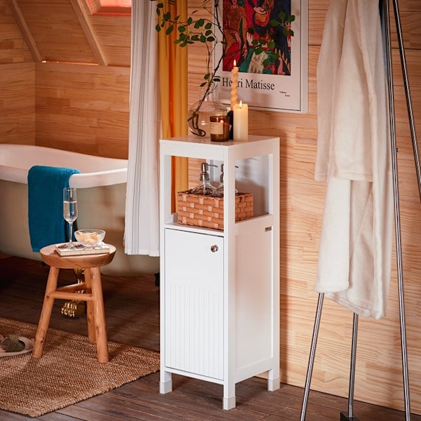 Rootz Single Cabinet - Opbevaringshylde - Justerbar arrangør - Tilpasbare højder - MDF, 30x89x30cm