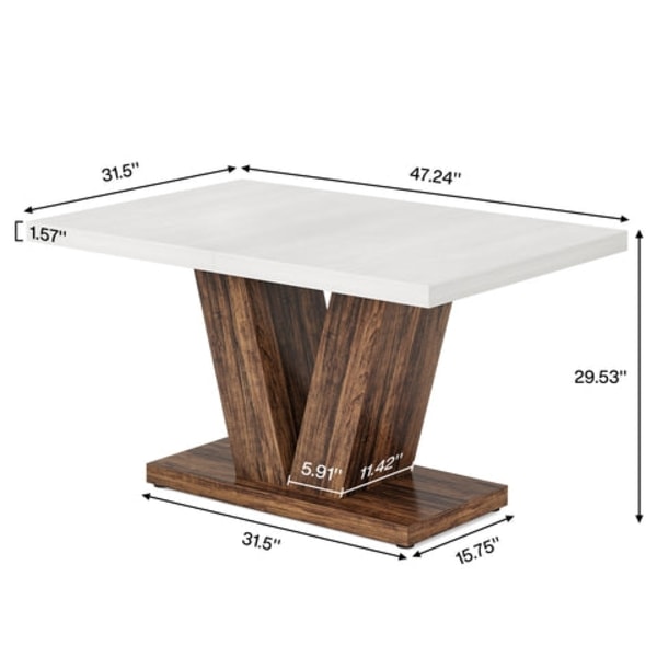 Rootz Spisebord - Rustikt Bord - Kompakt Bord - Robust design -120 cm Bredde x 80 cm Dybde x 76 cm Højde
