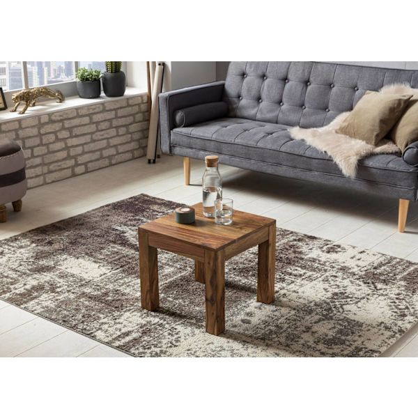 Rootz Solid Wood Soffbord - Vardagsrumsbord - Sheesham Wood - Handgjorda - Unik design - 45cm x 40cm x 45cm