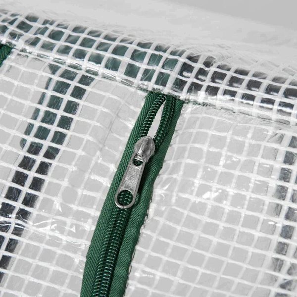 Rootz Drivhus - Folie Drivhus Med Vindue - PE Drivhus - Tomathus - Kold Ramme - Hvid - 120 x 60 x 60 cm