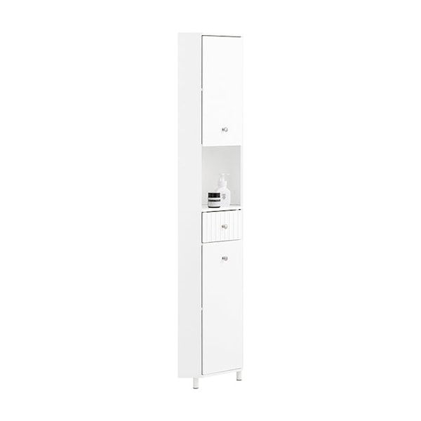 Rootz Tall Badrumskåp - Corner skåp - Slim Storage Unit - Space Saving Design - 44 cm x 171 cm x 31 cm