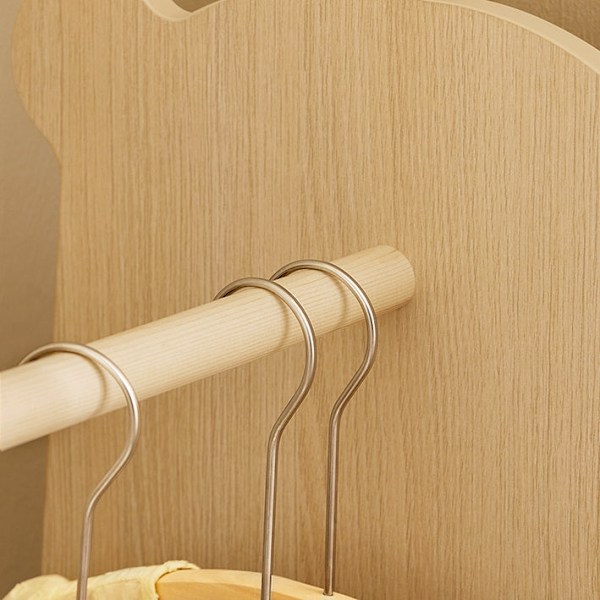 Rootz Kids Tøjstativ - Børnetøjsstativ - Hængestang - Massiv træstang - Skoopbevaring - 71 cm x 110 cm x 40 cm