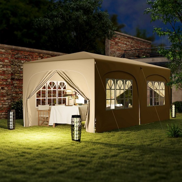 ROOTZ 3 X 6M Pop -Up Gazebo - Havetelt - Udendørs baldakin - UPF50+ UV -beskyttelse - 597 cm x 300 cm x 270 cm
