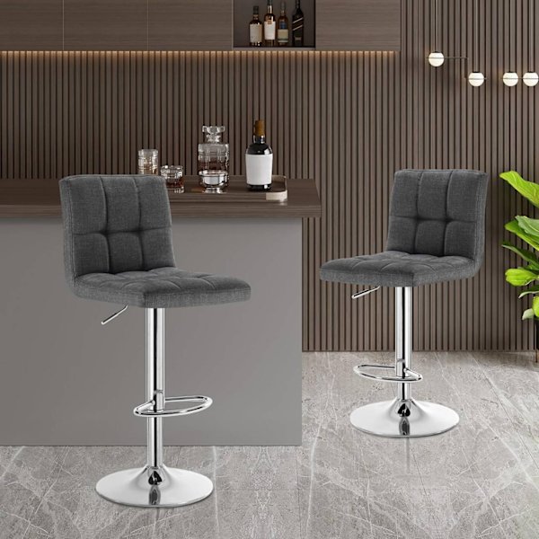 Rootz Barpall - Snurrstol - Justerbar höjd - Bekväm linnesits - Slitstark & ​​Ergonomisk - Anti-Slip Base - 92-114cm x 44cm x 38cm