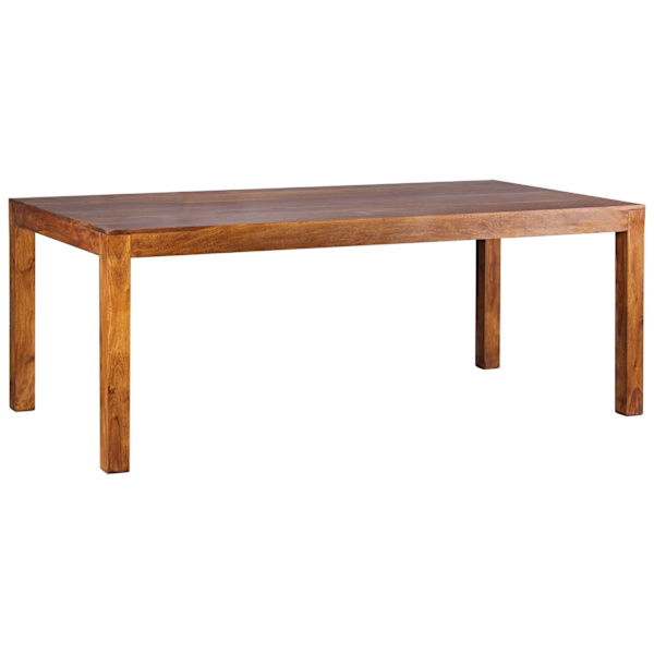 Rootz Sheesham massivt træ spisebord - køkkenbord - rektangulært spisebord - tidløst design, udtryksfuldt trækorn, sæder op til 8 - 180 cm x 90 cm x 7