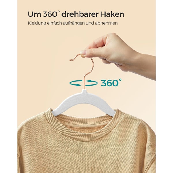 Rootz 30-delade set Barnklädeshängare - Barnhängare - Sammetshängare - ABS-plast - Lättvikts - Utrymmesbesparande - Hållbar - 30 cm x 20,5 cm x 1,4 kg