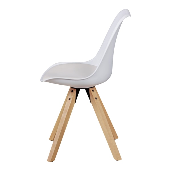 Rootz 2-osaiset ruokapöydän tuolit - Keittiötuolit - Modernit tuolit - Tyylikäs kangaspäällinen - 49 cm x 87 cm x 52 cm - Valkoinen - Huopaliittimet -