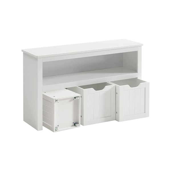 Rootz White förvaringsskåp - MDF Organizer - Skåp - Heavy Duty - 102cm x 30cm x 60cm - 24,5kg - 45,4kg Lastkapacitet - Tillbehörspaket ingår