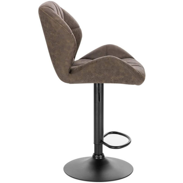 Rootz Barstolssæt - Bordskamler - Justerbare barstole - Ergonomisk design - Slidstærkt kunstlæder - Stabil metalbund - 94cm-116cm x 50cm x 40cm