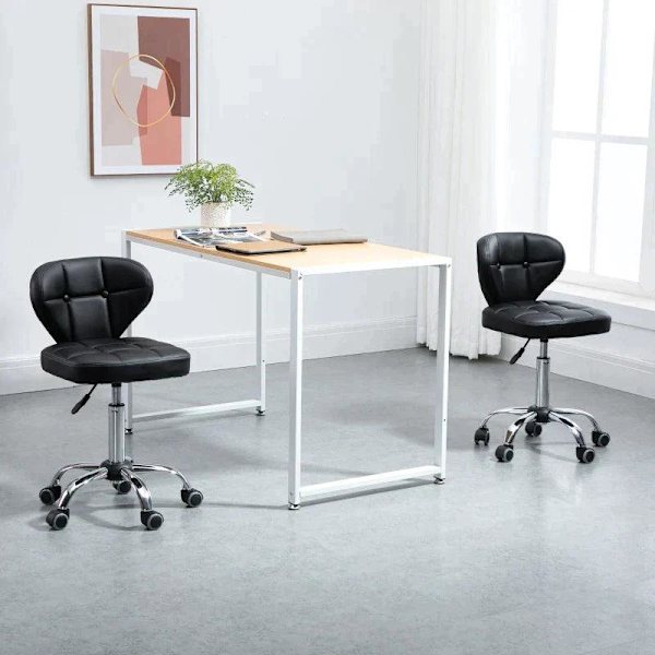 Rootz 2 työtuolin setti - Baarijakkarat - Saloonjakkarat - Nahkajäljitelmä - Tummanharmaa - 45L x 47D x 72-87K cm