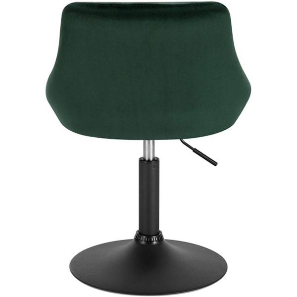 Rootz Velvet baarijakkara - Metallinen työtuoli - Säädettävä kääntyvä jakkara - Mukava, tukeva, helppo puhdistaa - 47 cm x 37 cm x 66-82 cm