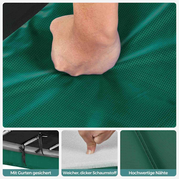 Rootz Trampolin Kantskydd - Säkerhetsdyna - Skyddsmatta - PVC-material - EPE-skum - PE-tyg - 183cm x 127cm x 28cm