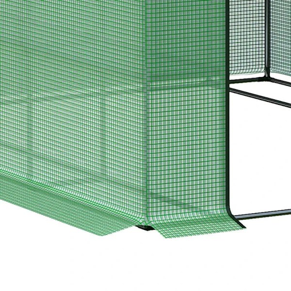 Rootz Greenhouse - Kalvokasvihuone - Walk-in kasvihuone - 8 hyllyllä - Kylmäkehys - Vihreä - 244 x 180 x 210 cm