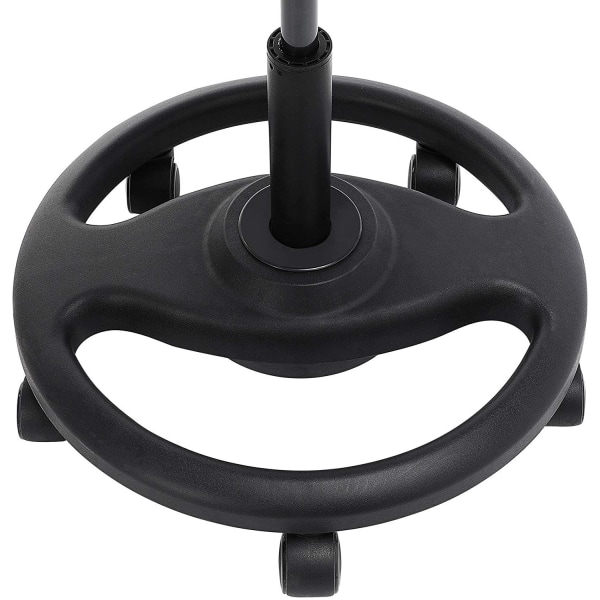 Rootz Work Taburet - Ergonomisk - På hjul - Tiltbar - Højdejusterbar - Roterbar - Sort - Stof - Nylon - Jern - 50 x 50 x 55-73 cm