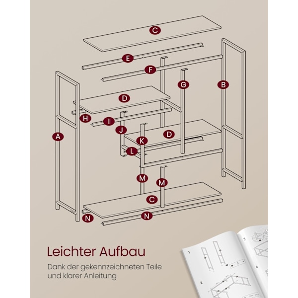 Rootz Glas reol - Hylde Organizer - Display Stand - Hærdet glas - Stålramme - 30 cm x 100 cm x 103 cm - Gennemsigtig bleg guld