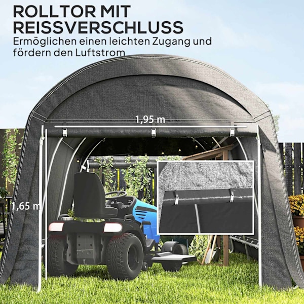 Rootz Garden Shed - Työkaluteltta - Aseta autotalli - vedenpitävä - UV -kestävä - 300 cm x 600 cm x 230 cm - kestävä suojaus