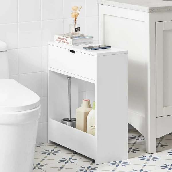 Rootz Badeværelse Toiletpapir Rolle Holde-Badeværelseshylde Smal hylde Opbevaringsskab- B55 x D20 x H60cm