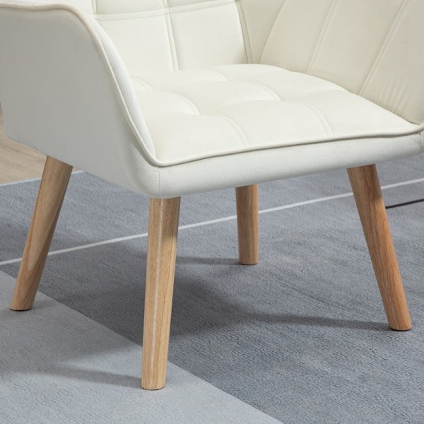 Rootz Scandinavian Style Lounge Chair - Læsestol - Fløjlspolstret stol - Moderne Design - Tyk polstring - 67cm x 61,5cm x 71cm