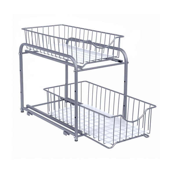 Rootz Kitchen Organizer - Keittiön järjestäjä, jossa 2 laatikkoa - 2-laatikkoinen keittiön kaappi - Säilytysyksikkö pöydälle - Monikäyttöinen Kitchen