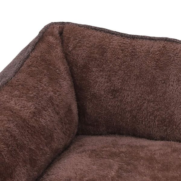 Rootz Tvättbar Hundsäng - Vändbar kudde - Underbart mysig - Djurvänliga material - Sovplats - Hundsoffa - Oxford Tyg-polypropenfyllning - Brun - 90 x