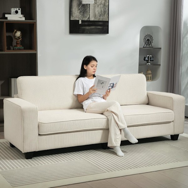 ROOTZ 3 -SEATER SOFA - Stue Couch - White Sofa - Optimal support - 227 x 84 x 87 cm
