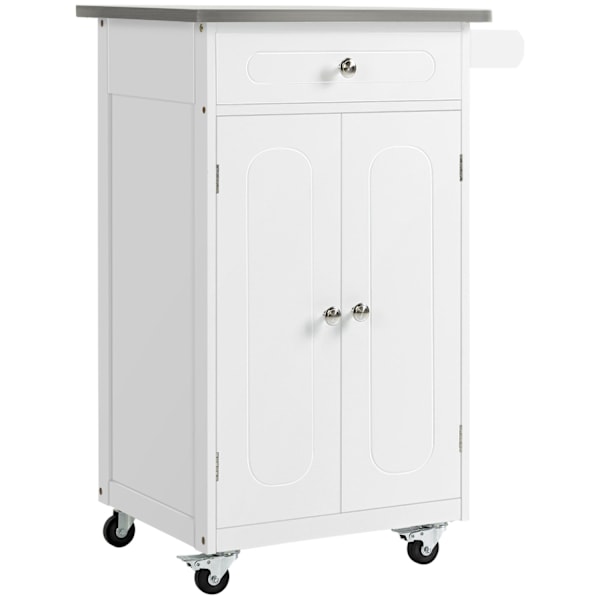 Rootz Kitchen Service Frolley With Wheels - Mobile Atility Cart - Rolling Storage Unit - runsaasti tallennustilaa - 60W x 45D X 85H CM
