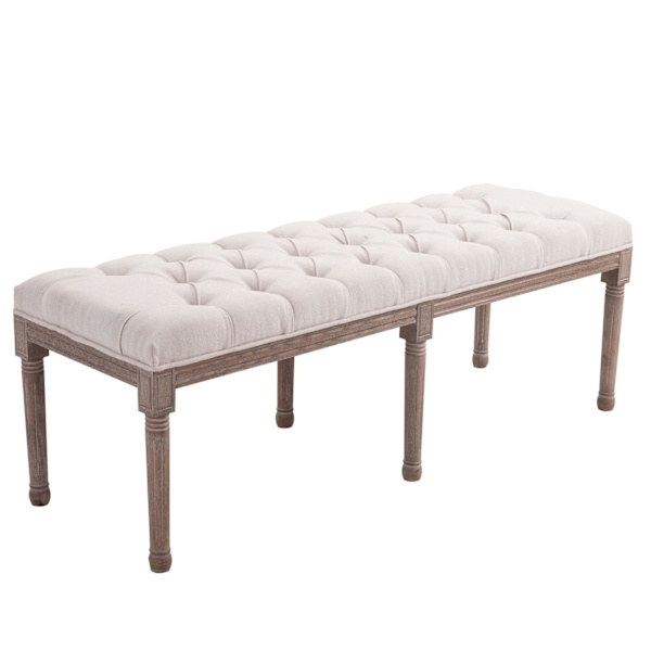 Rootz polstret sofa - beige, naturlig - skum, hør, træ - 55,91 cm x 18,5 cm x 20,08 cm