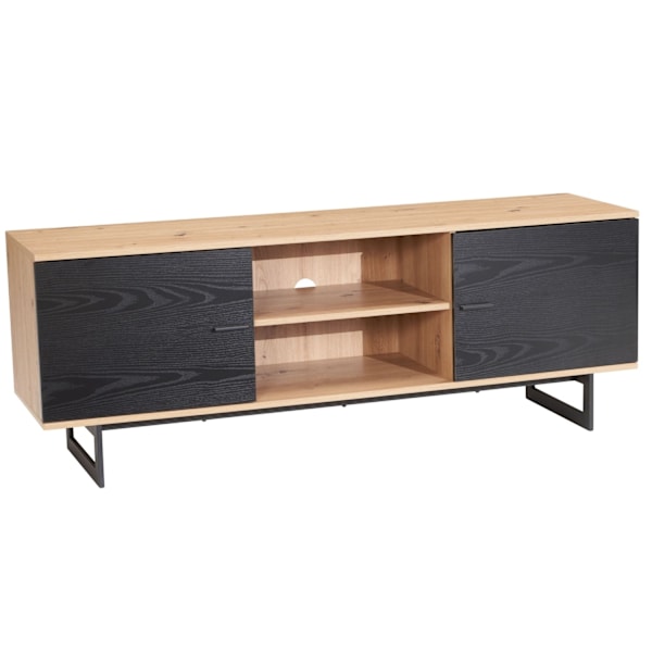 Rootz Lowboard 150 cm TV-skåp - Underhållningsenhet - Mediakonsol - Modern design - Rymlig förvaring - Kontrasterande färger - 150 cm x 40 cm x 55 cm