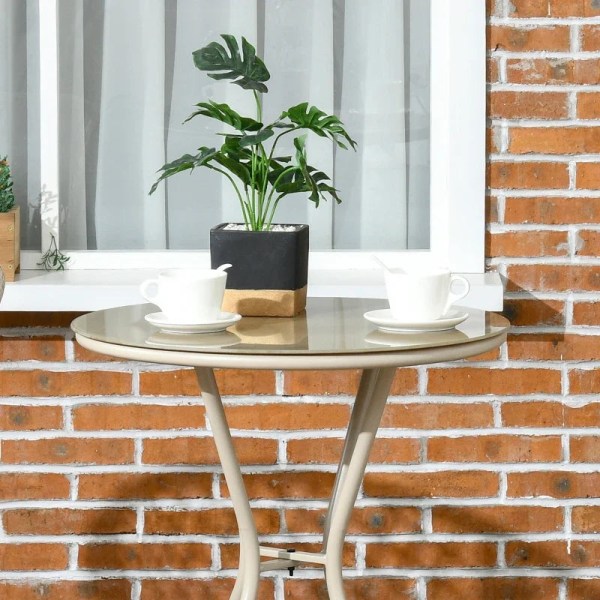 Rootz Havemøbelsæt - 2 Stole - Bordhærdet - Glasbordplade - Sæde
