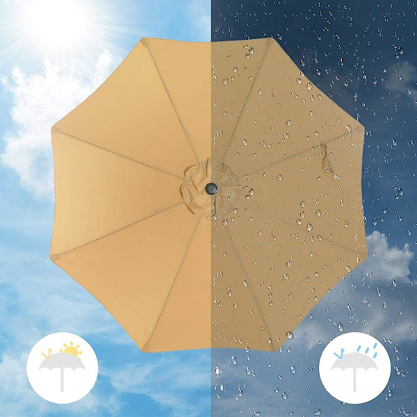 Rootz Parasol - Haveparasol - Strandparasol - Sammenklappelig haveparasol - Udendørs parasol - Haveparasol - Parasol - Parasol - Paraply Parasol - Tau